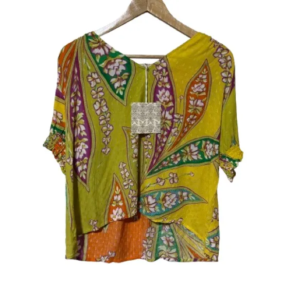 Haute Hippie Multicolor Floral Blouse Size M - Image 3