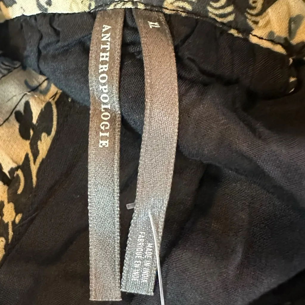 Anthropologie The Somerset Chiffon Maxi Dress in Black Floral Size XL NWT - Image 11