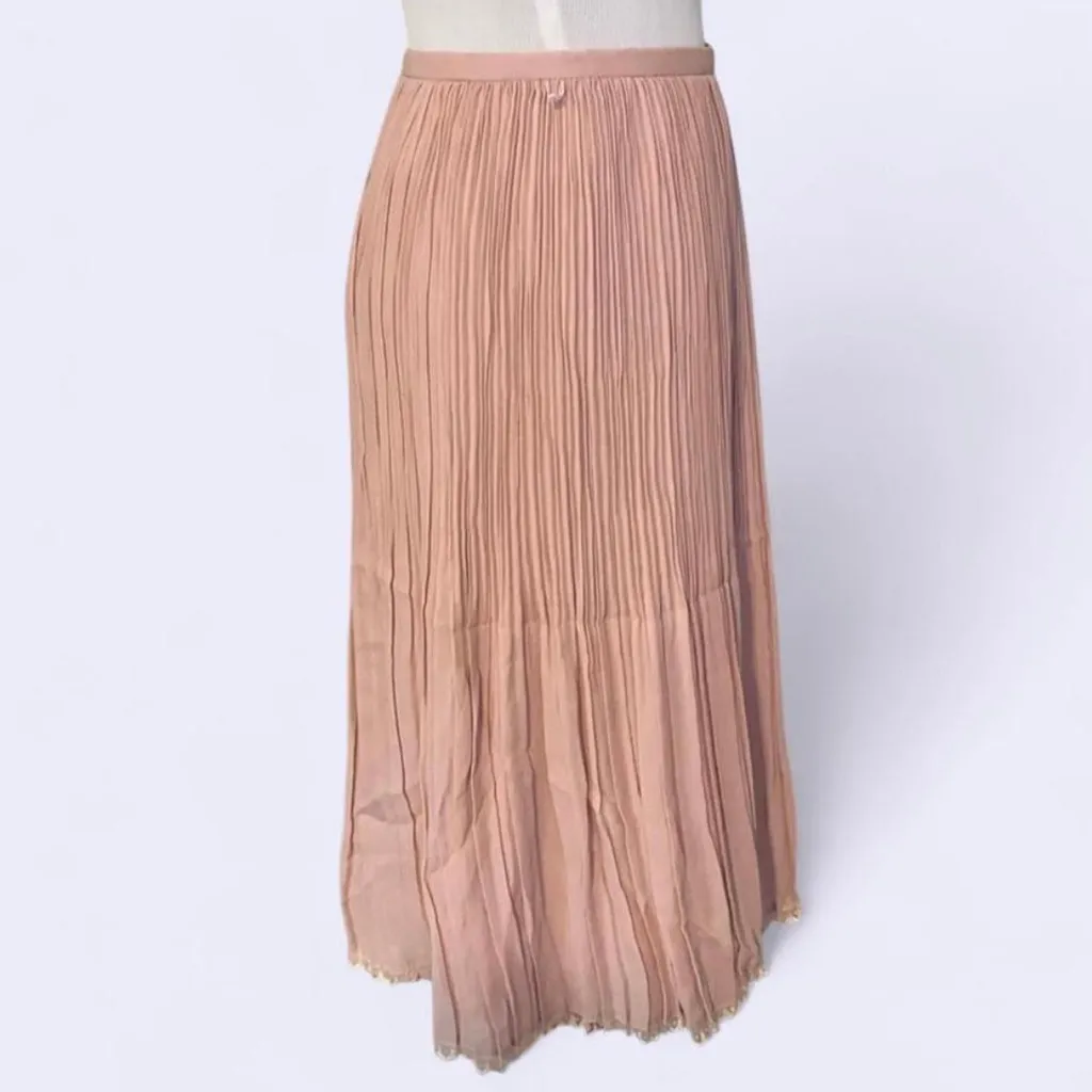Japanese Dearplants Pleated Pink Lace Skirt, Bloggers Fave Made in Japan Sz S - Image 5