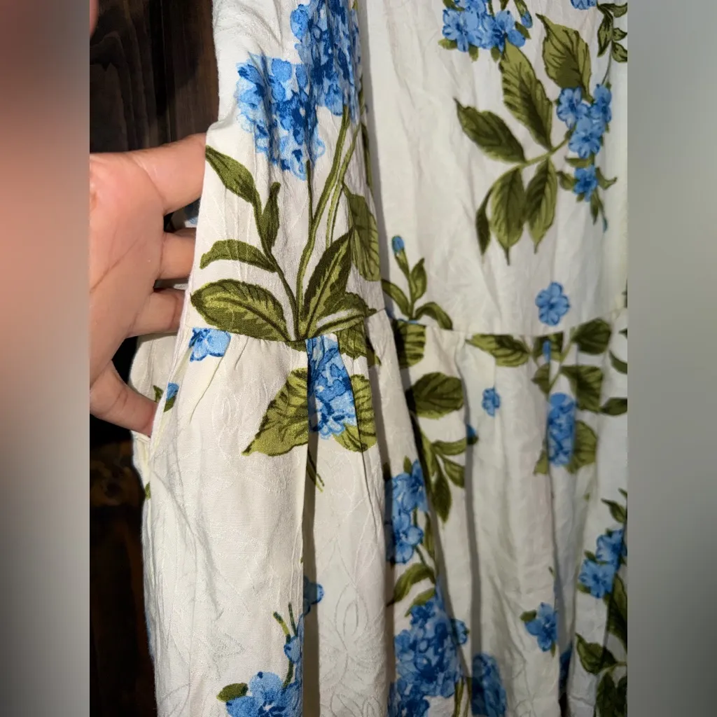 Pants Store Floral Mini Dress White Size L - Image 3