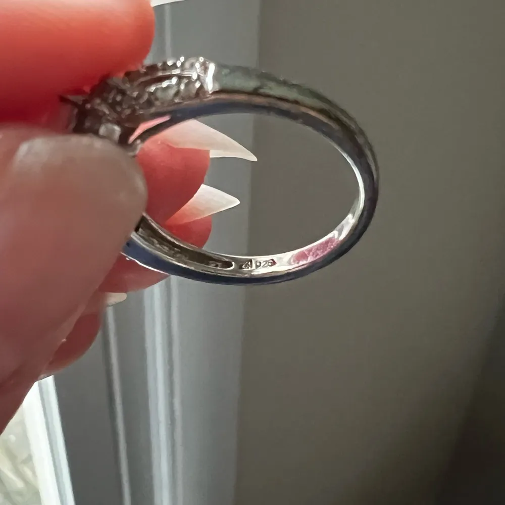 Opal, CZ and .925 Sterling Silver Ring - Image 3