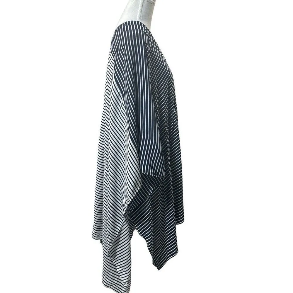 Lands End OS drawstring waist striped Kimono - Image 6