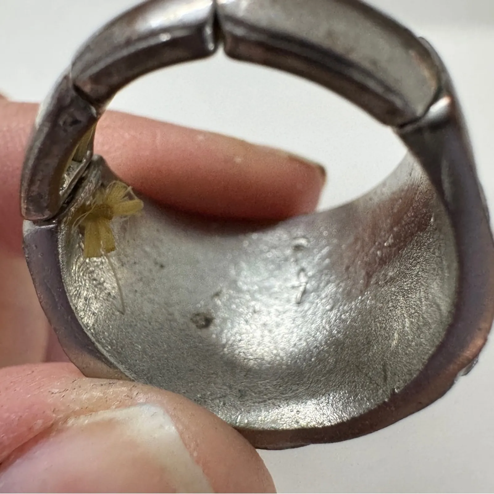 Silver Tone Birthstone Mothers Ring Chunky Womens Size 8 - Image 7