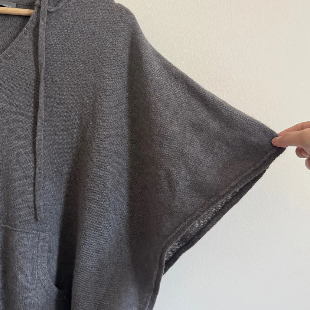 27 Miles Malibu 100% Cashmere Sweater Size Small Oversized Hoodie Gray women’s - Image 4