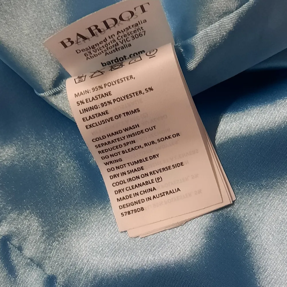 Bardot Anya Dress Womens Large Aqua Blue Open Back Strappy Sexy Party Midi - Image 11