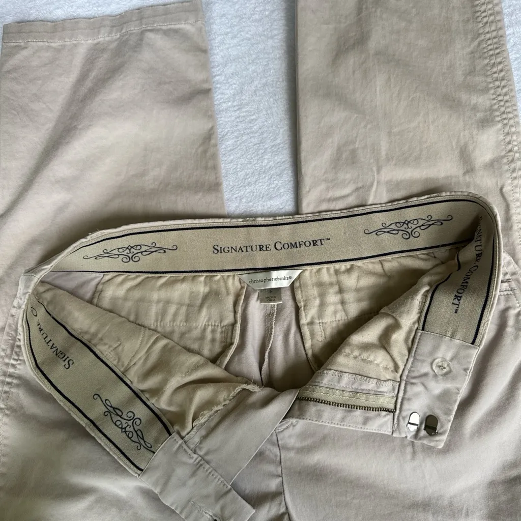 Christopher & Banks Soft Gray Khakis - Image 2
