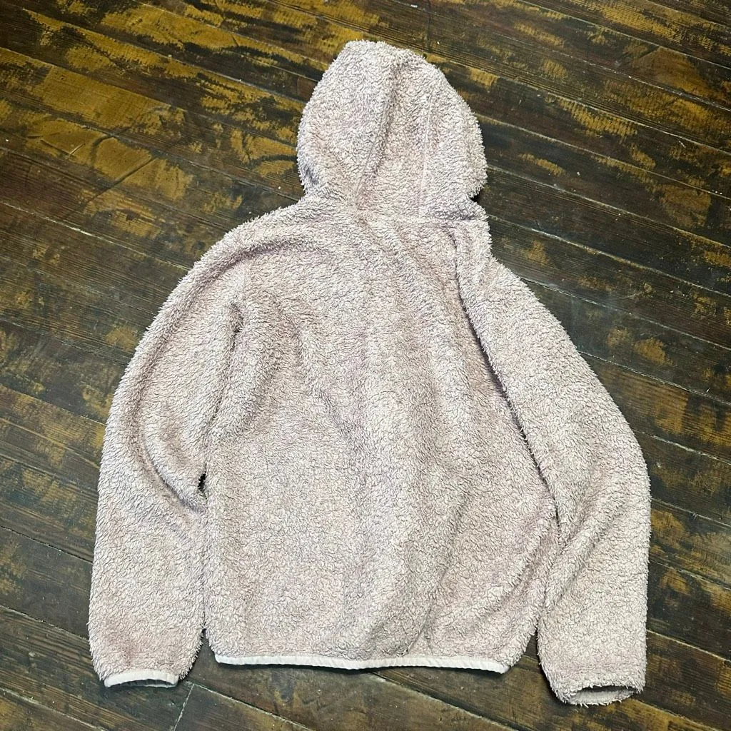 Patagonia pink fleece hoodie L gorpcore pullover - Image 3