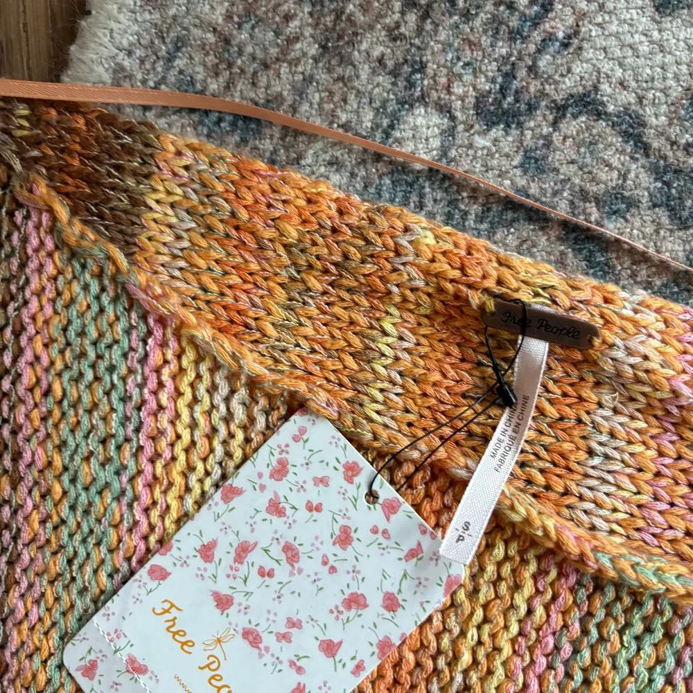 Free People Radiate Knit Fringe Pullover Sweater Top - Image 3