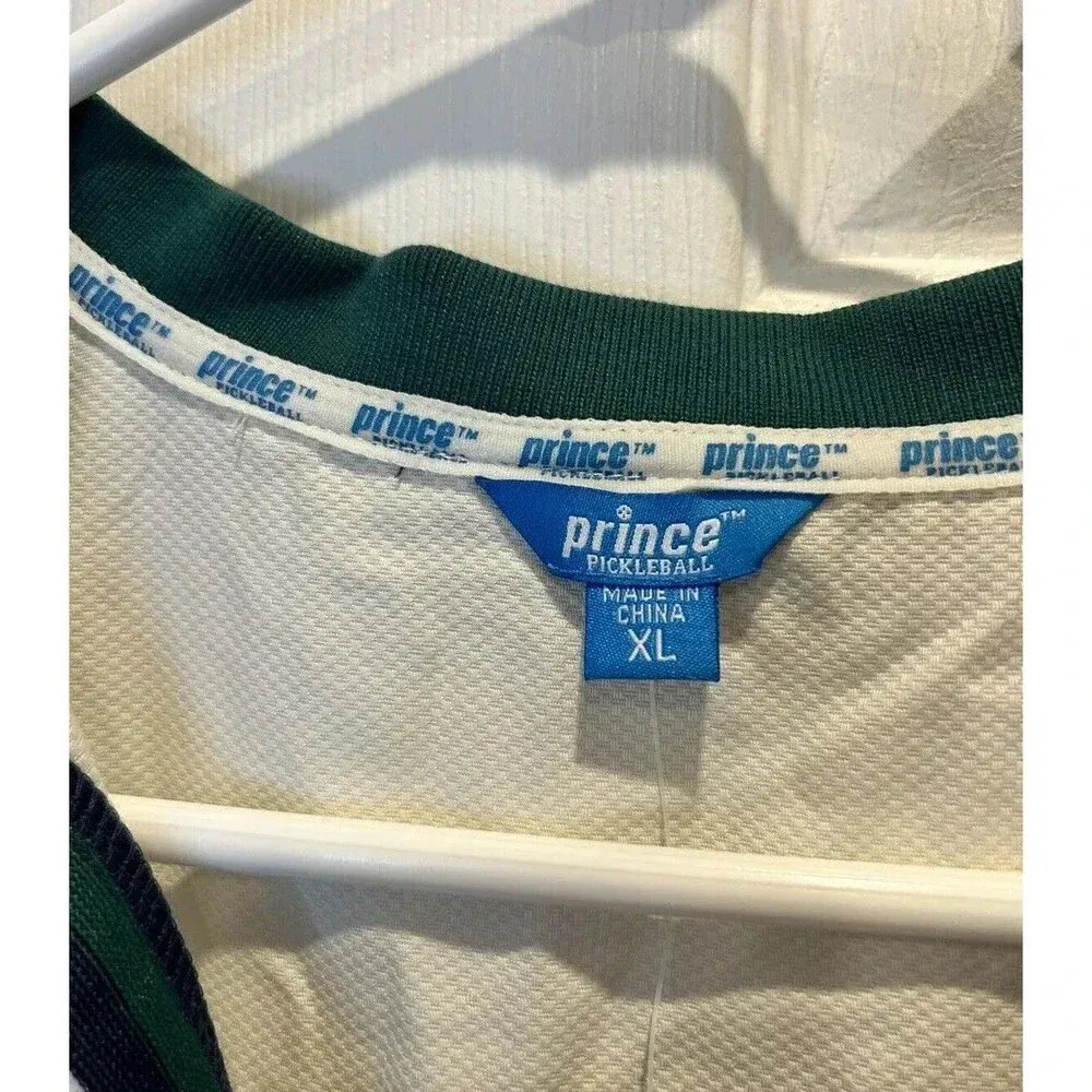 NWT Prince Pickleball Dress Women’s XL Cream‎ Green Pleated Athletic Collared White - Image 9