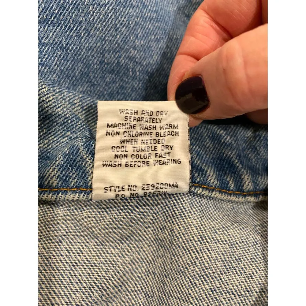 Vintage Jordache 100% Cotton Medium Wash Denim Jean Jacket Blue Women's Size 16 - Image 8