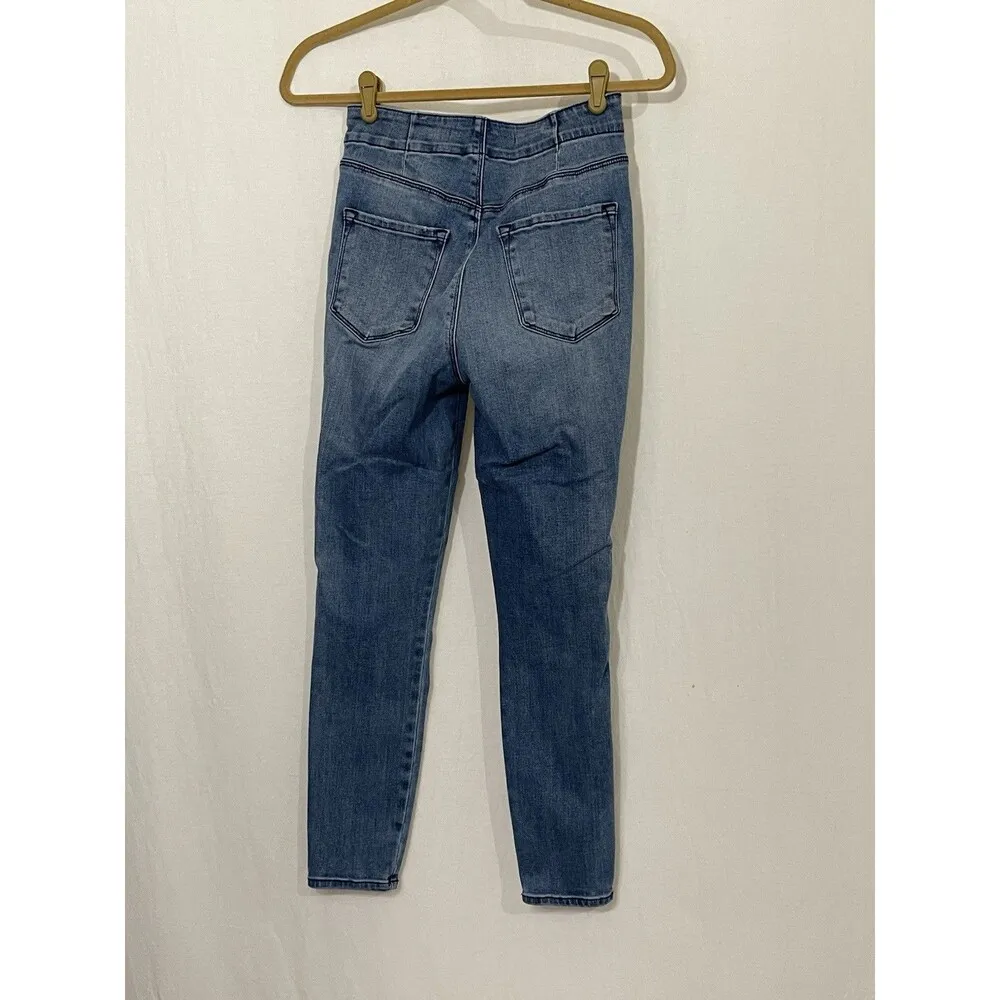 J Brand Natasha in Lovesick Sky High Crop Skinny Buttonfly Stretch Jeans 25 - Image 4