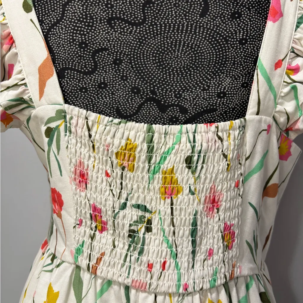 CROSBY by Mollie Burch linen cotton floral midi maxi size M - Image 5