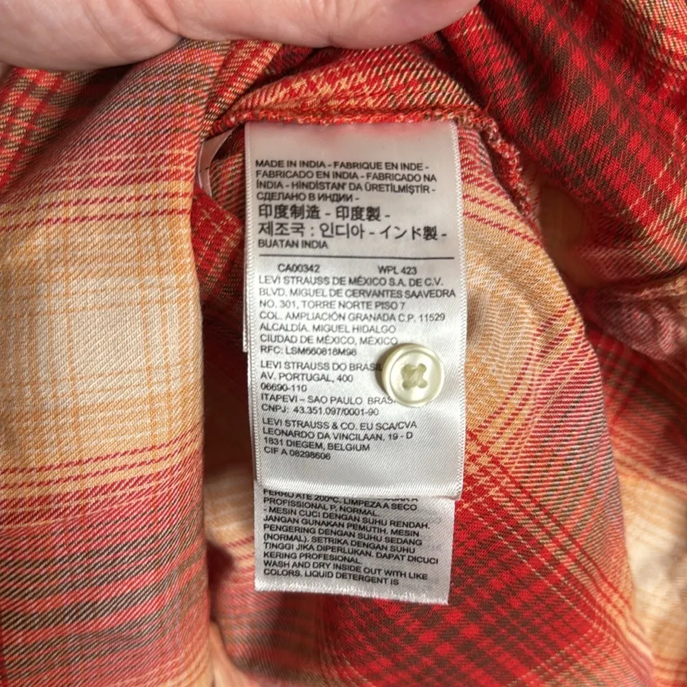 NWT Levi’s HENRI RED FLANNEL SHIRT Size 1X - Image 6