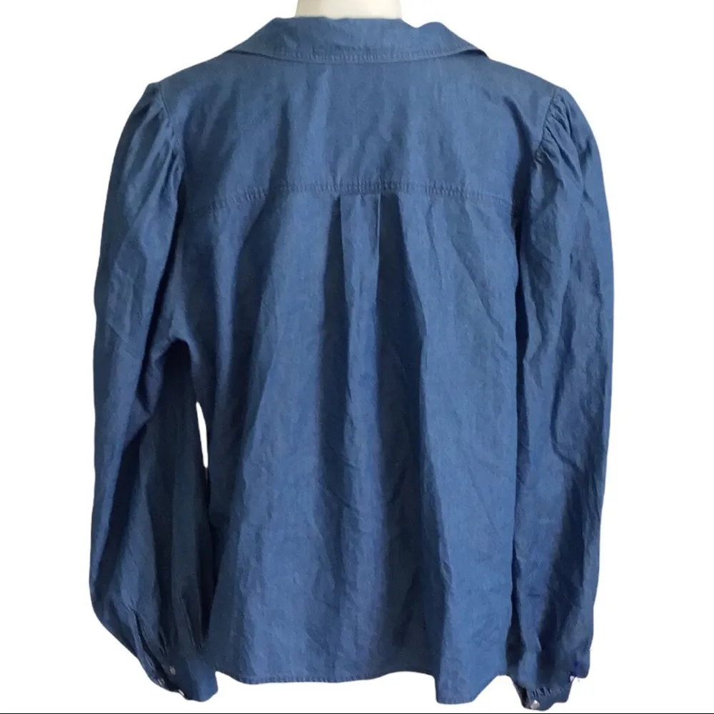 JustFab Denim Button Shirt Plus Size 2Xl NW Store Tag - Image 2