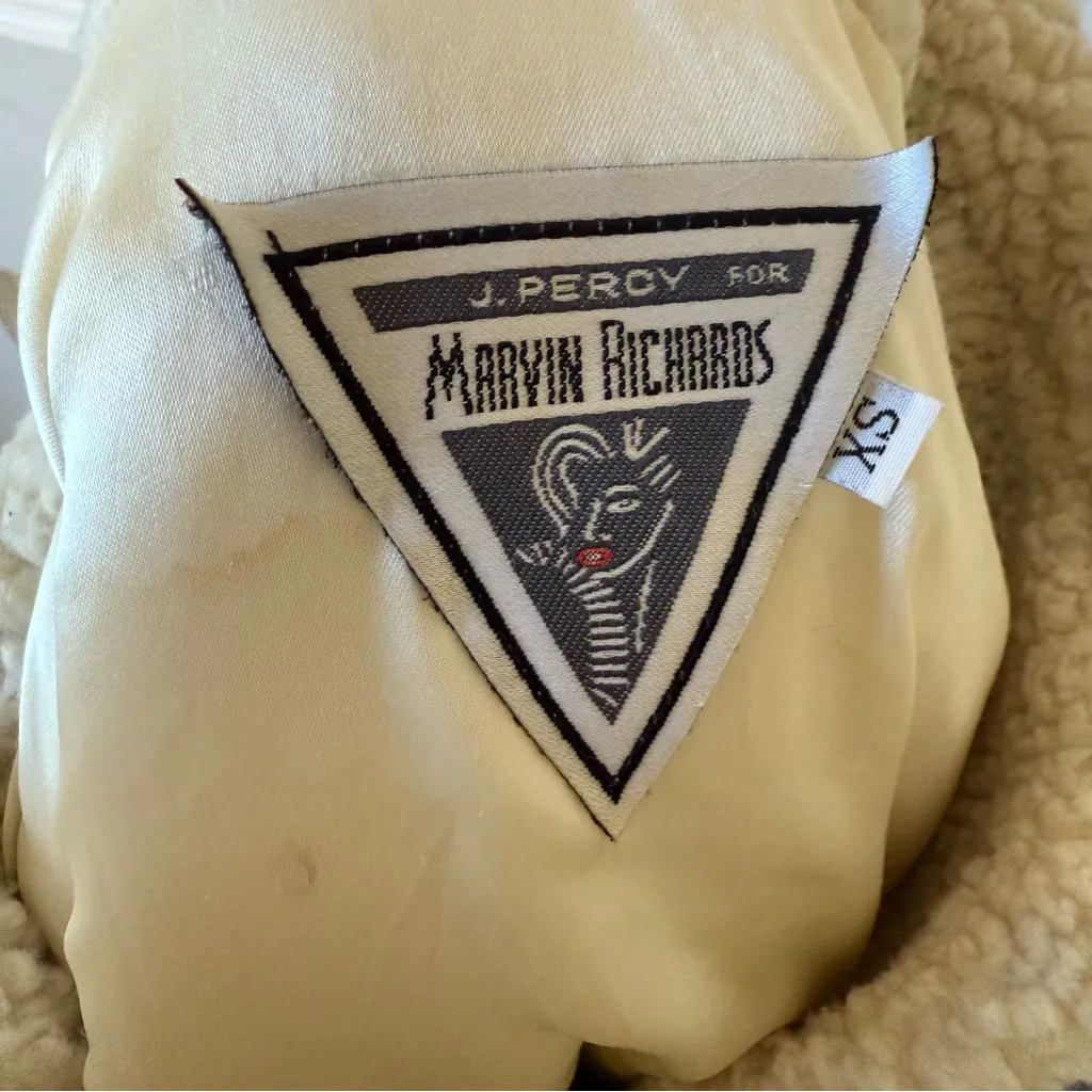 Vintage J. Percy for Marvin Richard’s Faux Shearling Cream Coat - Image 3