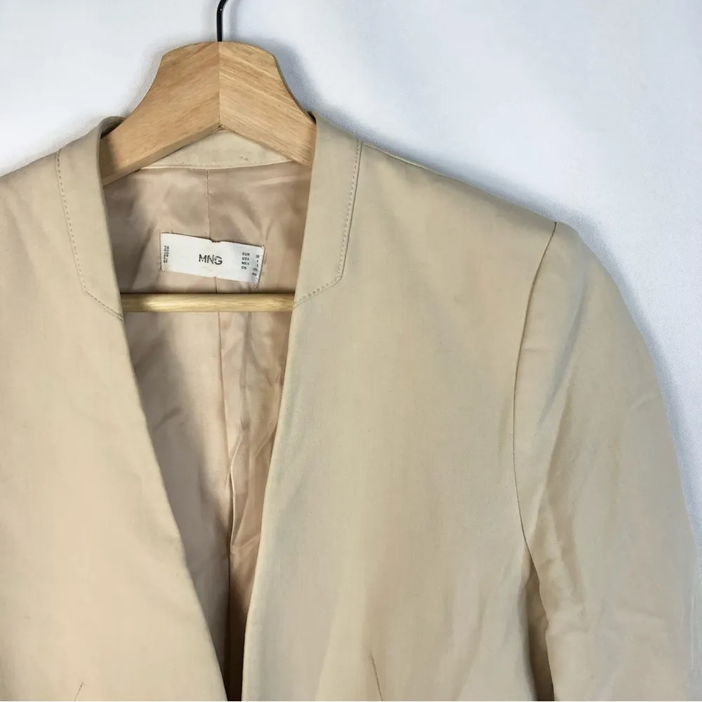 MNG Mango Cream Clasp Front Blazer Jacket 4 - Image 3