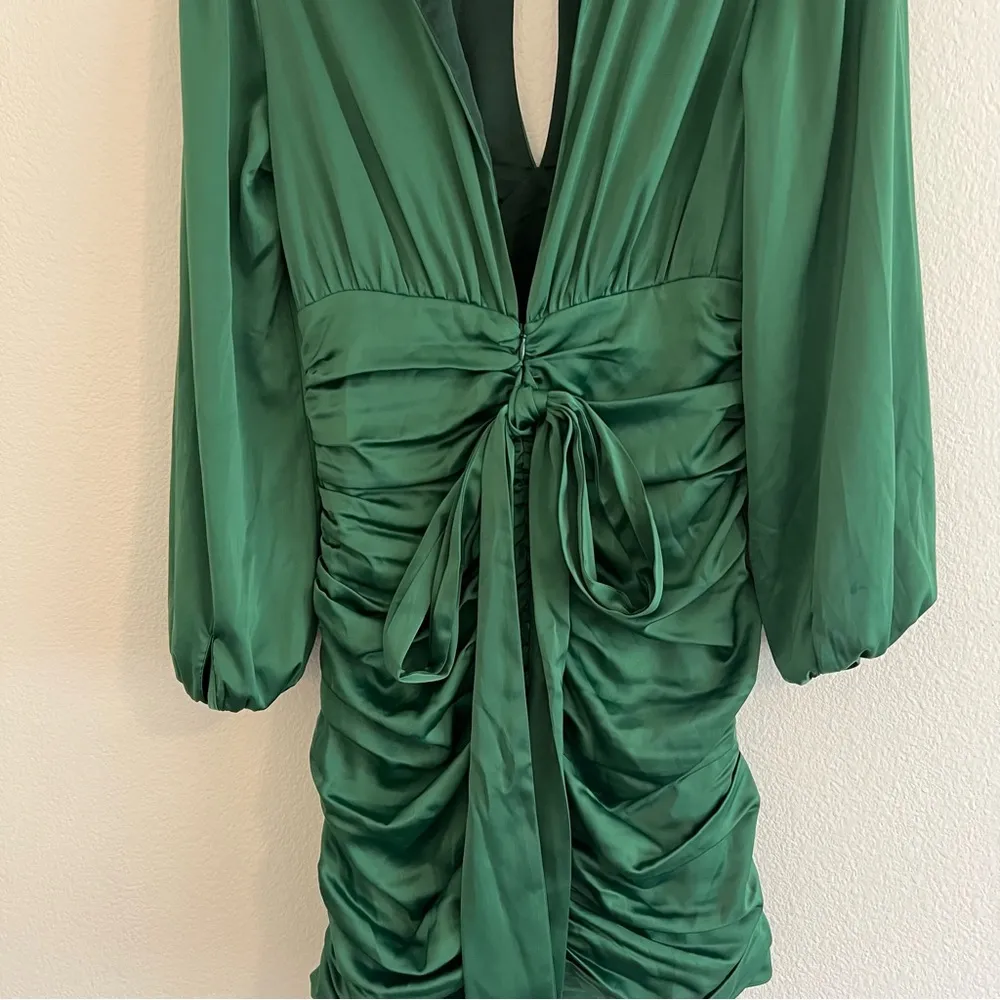 Majorelle  bristol mini dress in jewel green - Image 5