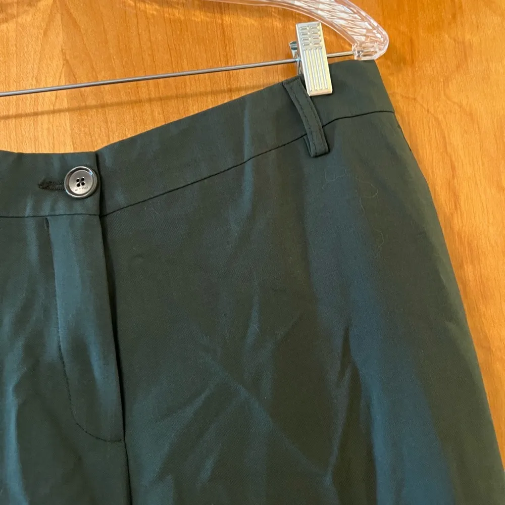 Etro Pants Dark Olive Green Wool Pants Lightweight Luxury Made In Italy Size 48 - Image 3