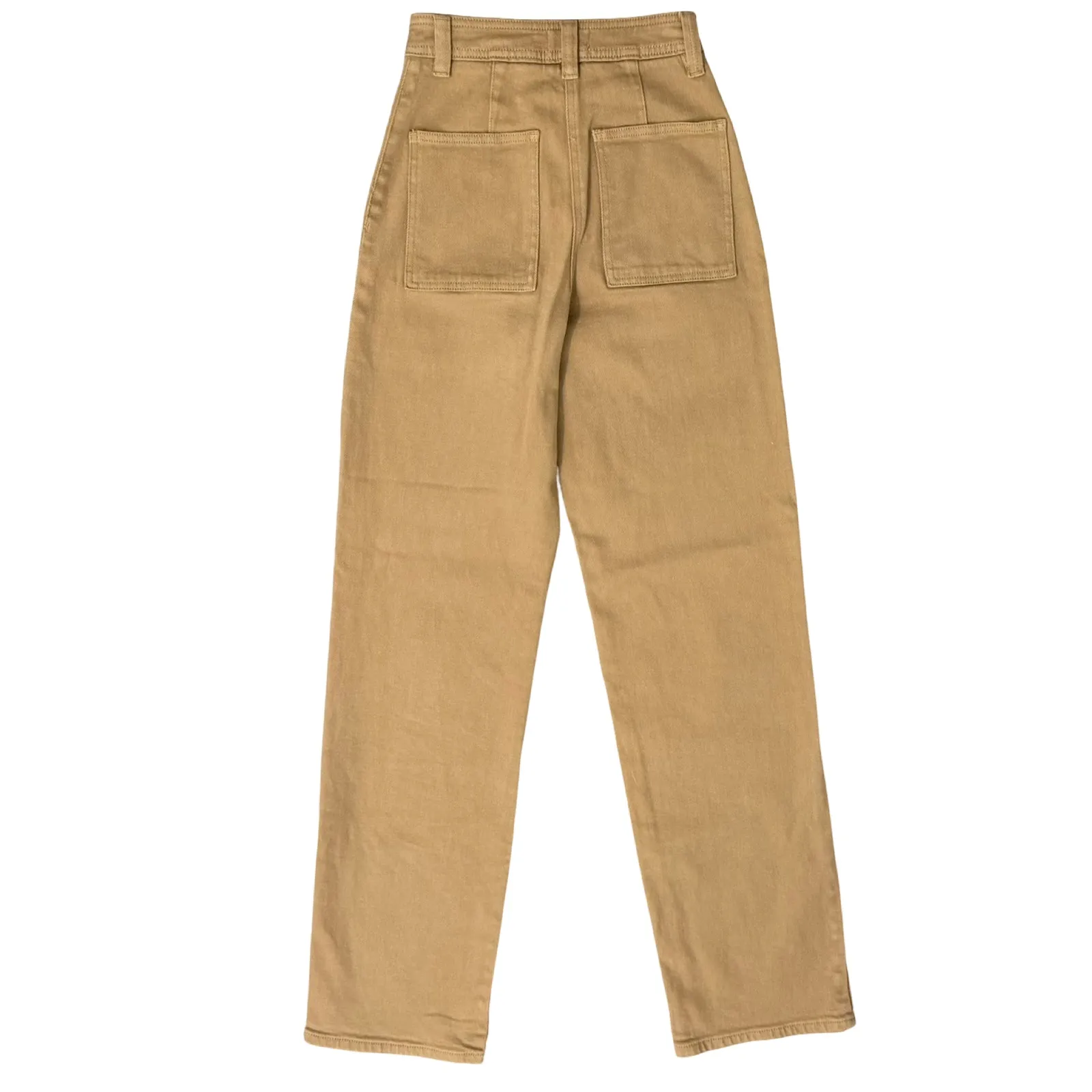 Wilfred Free Brown Tan Ryley Straight Leg High Waist Twill Utility Pants size 00 - Image 3