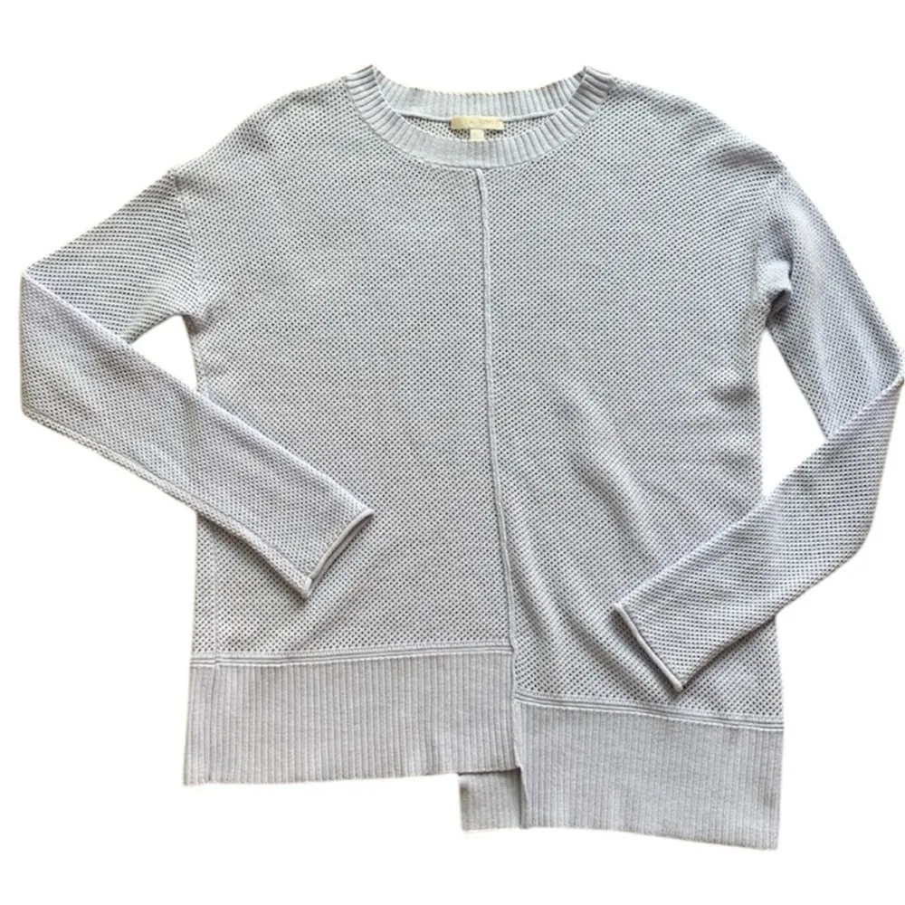 Lisa Todd Mesh Knit Asymmetrical Hem Lavender Top Sz XS Purple - Image 6