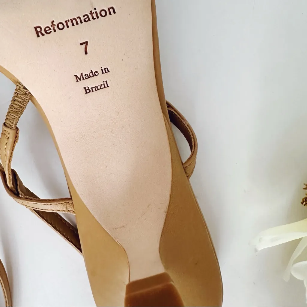 Reformation Serenity Bare Sandal Buff/Tan - Image 6