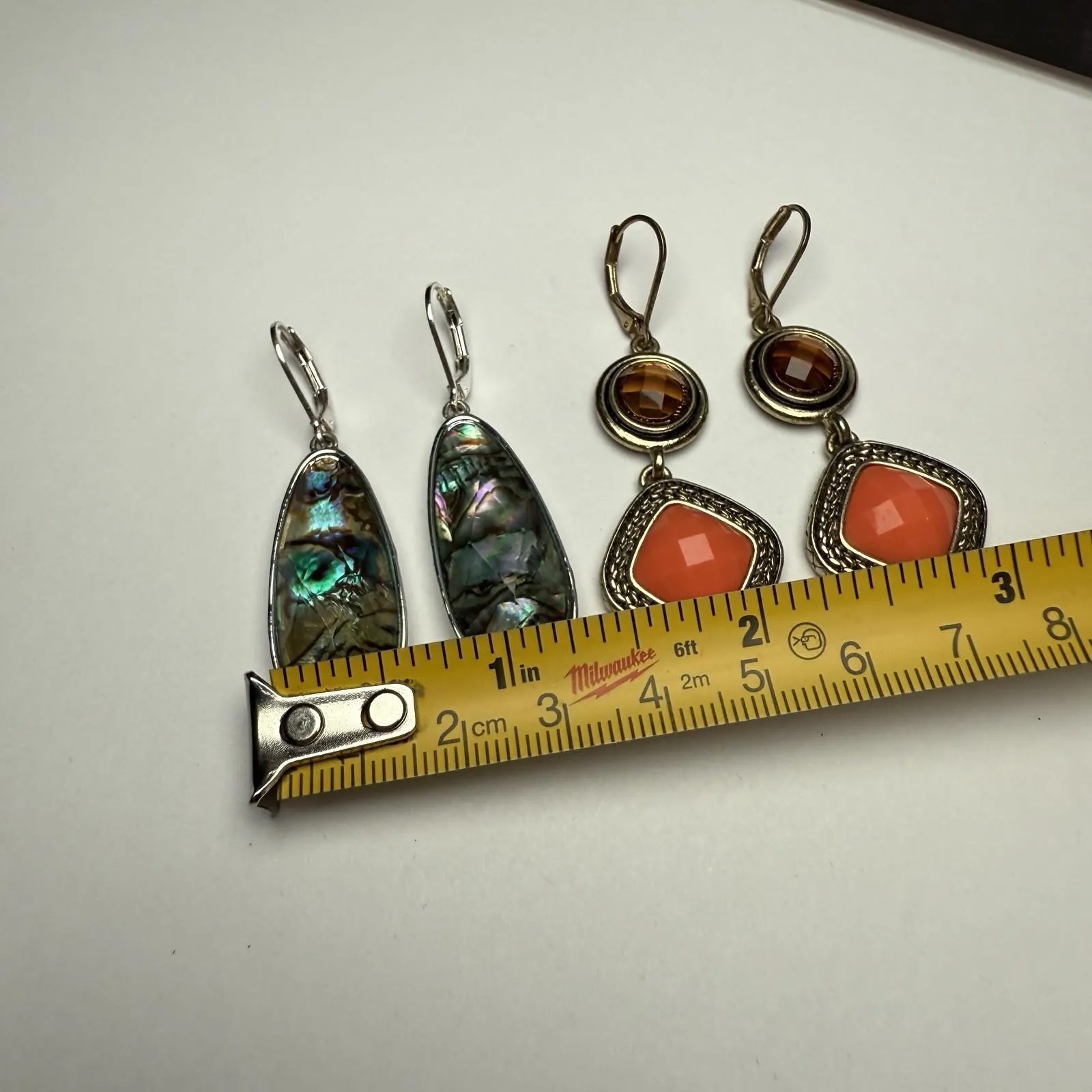 Napier Signed Dangle Drop Pierced Earrings Lot Of 2 - Image 2