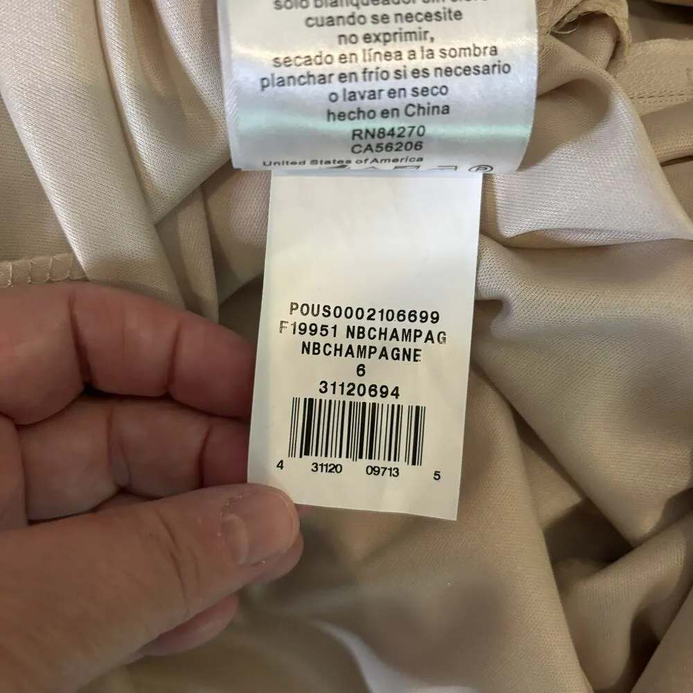 David's Bridal Celebrate Bridesmaid/Party Dress Champagne Long Mesh Size 6 NWT - Image 15