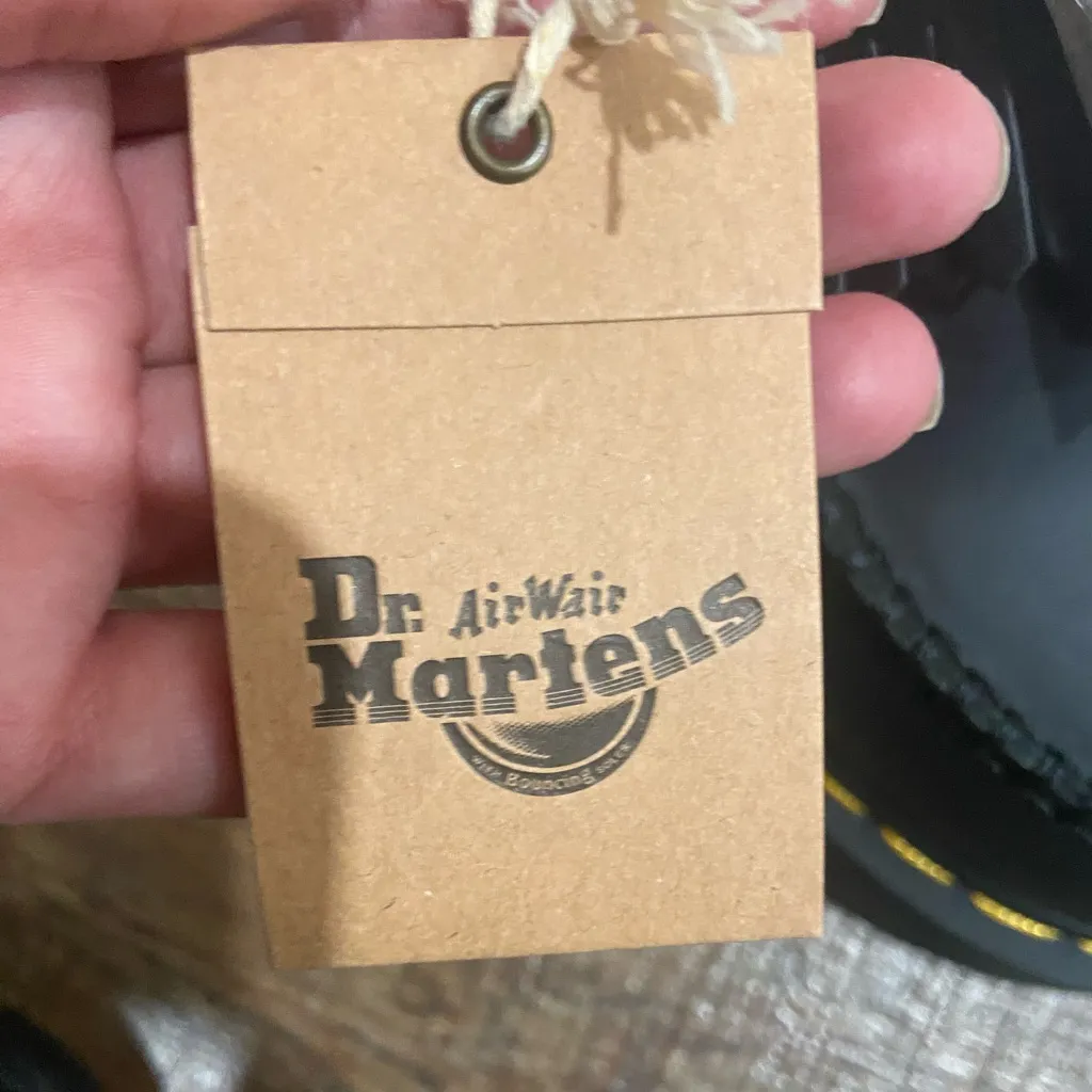 Dr. Martens Airwair black tassel platform loafers Adrian quad slip on Sz 7 NWT - Image 6