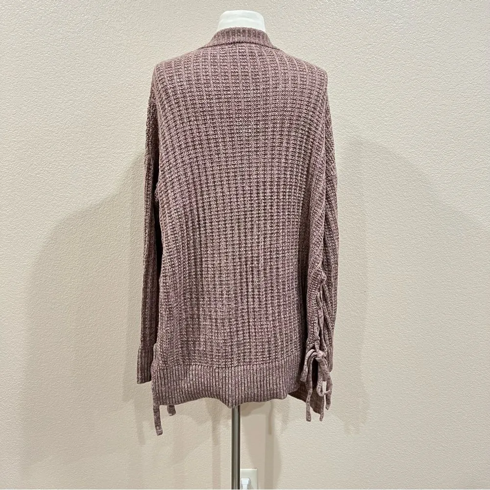 Altar’d State Heather Mauve Knit Open Front Cardigan Size Medium - Image 4