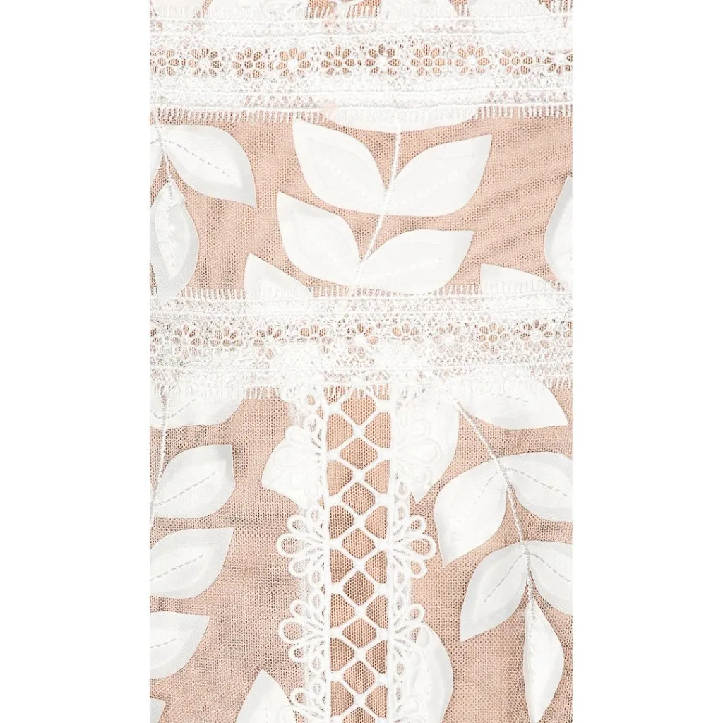 NWT Bronx & Banco Saba Blanc Floral-Appliqué Lace Midi Dress Size 10 - Image 12