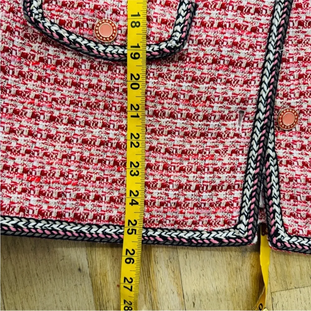 MAJE Venetia Two Tone Tweed Pink Rose Rouge
Belted blazer NEW - Image 15