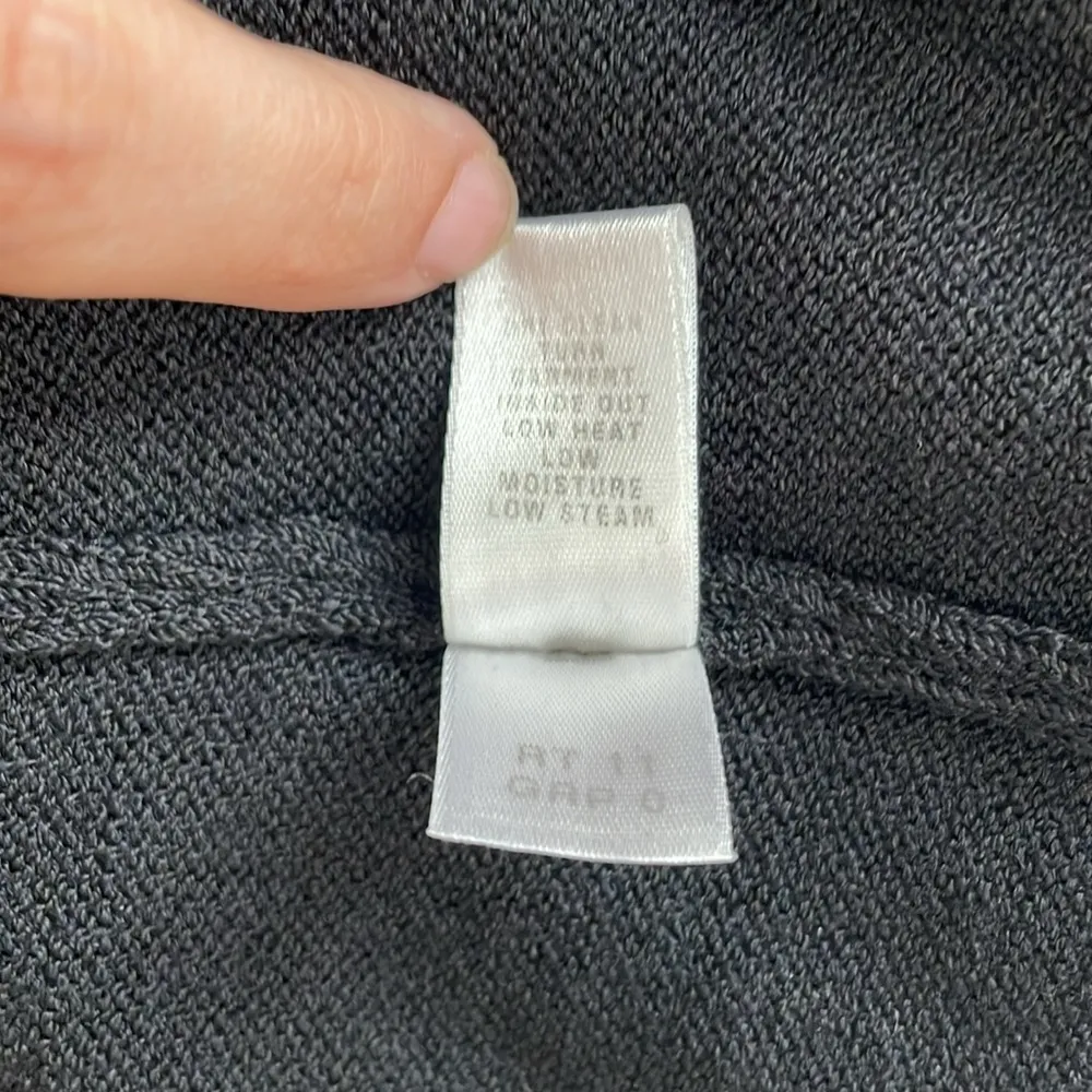 ST. JOHN Caviar Wool Blend Sleeveless Sweater Knit Tank Top Black Cream Size S - Image 10