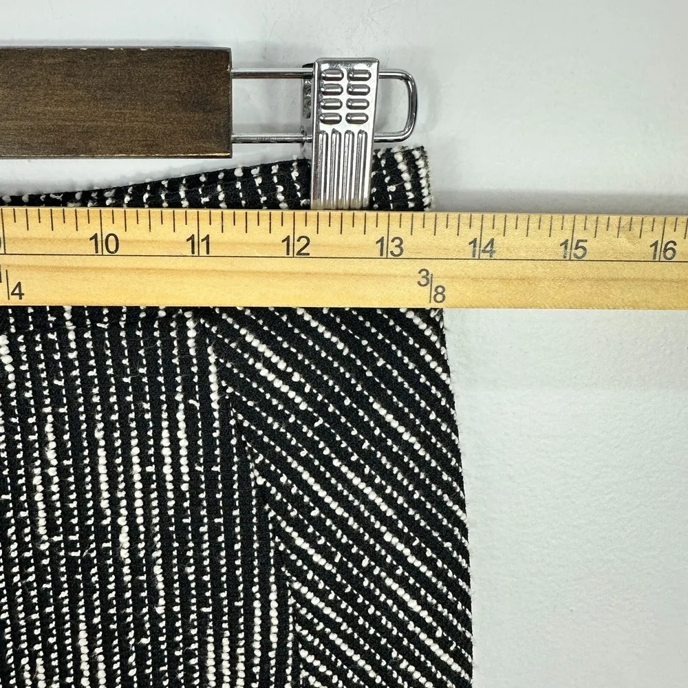 Banana Republic Skirt 0 Black Tweed Pencil Academia Preppy Quiet Luxury Chic NWT - Image 3