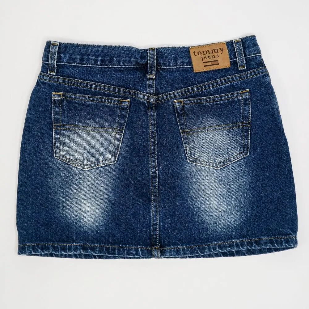 Vintage Y2K Tommy Jeans Denim Hip Mini Skirt - Image 4