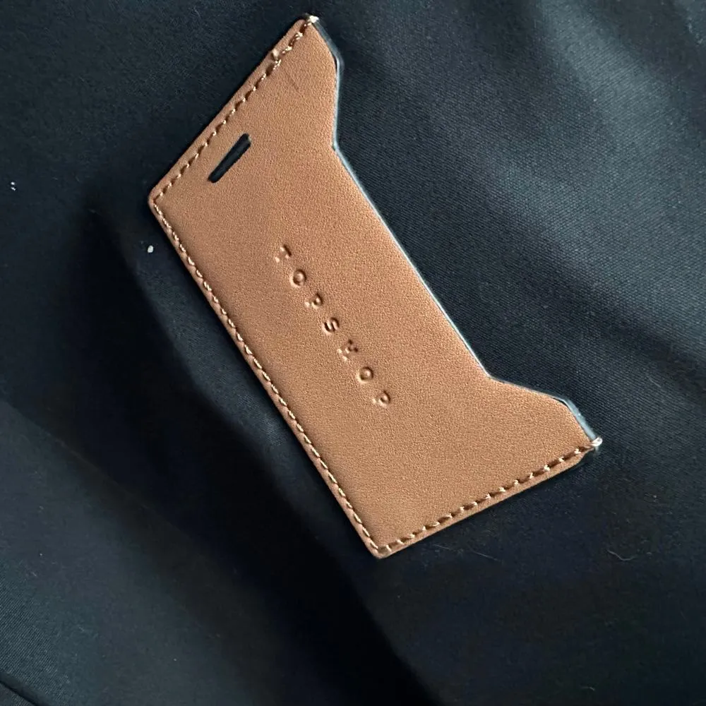 TopShop Faux Leather Cognac Brown Shoulder Bag Women's Purse - Image 8