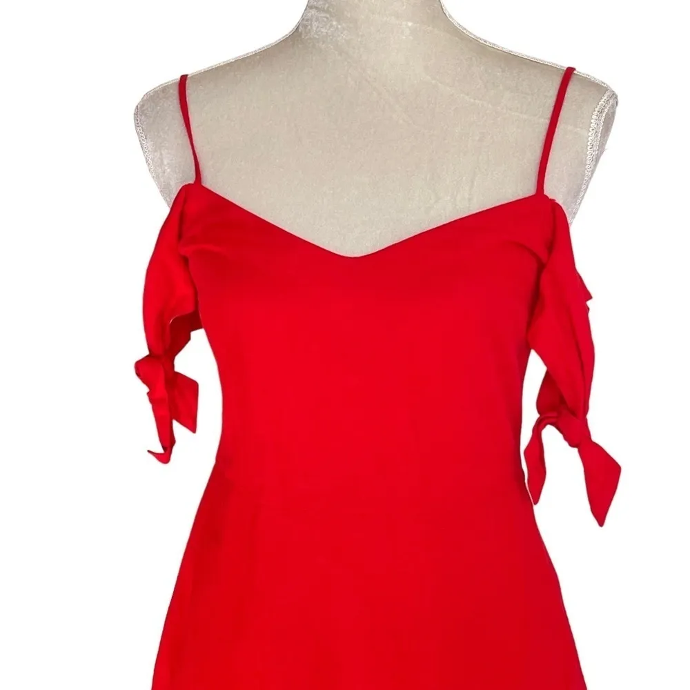 Abercrombie & Fitch Women’s Red Lined Dress Size 2 Off The Shoulders Cocktail - Image 4