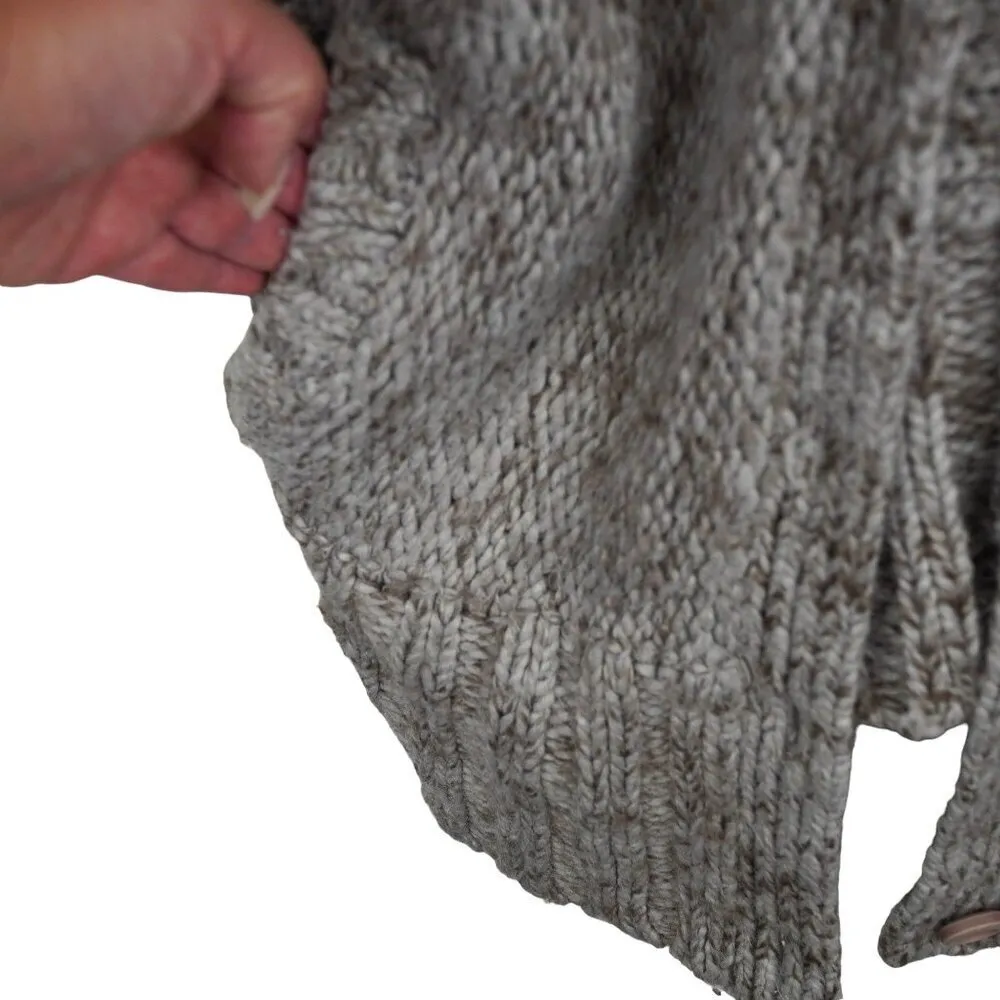 Miss Selfridge Cable Knit Button-Up Chunky Cardigan Women's Size 10 Wool Blend - Image 3