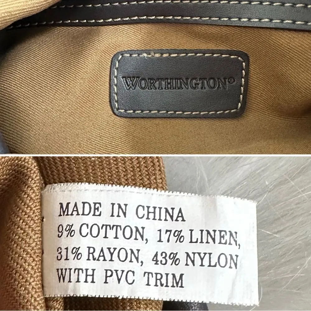 Worthington Linen Blend Woven Straw Summer Shoulder Bag - Image 7