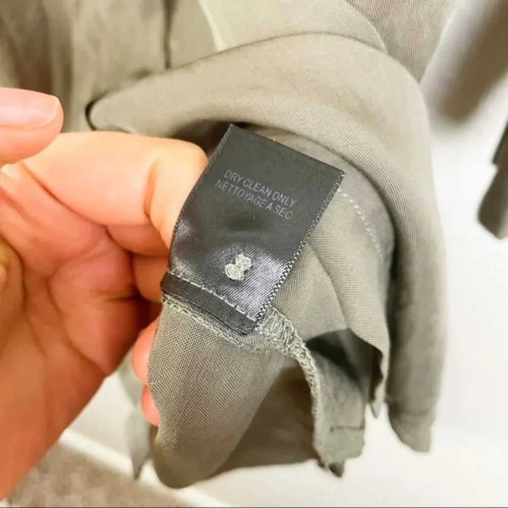 WAYF Olive‎ Green Long Sleeve Button Down Dress Small - Image 12