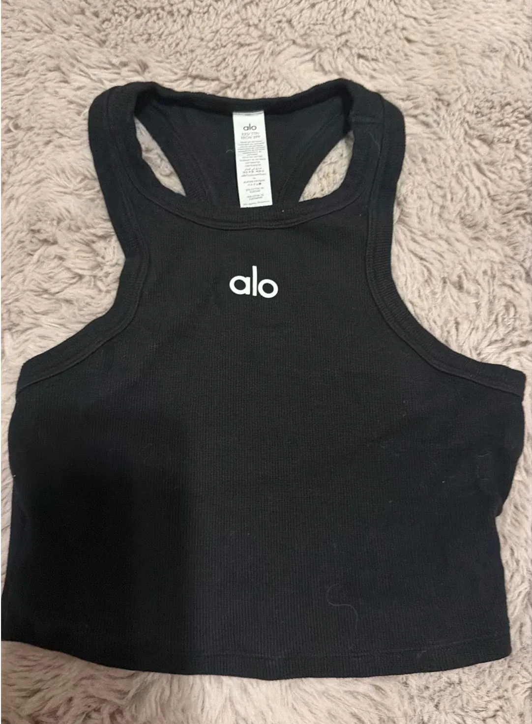 Alo tank top cropped Black Size XXS - $27 - From Elisa