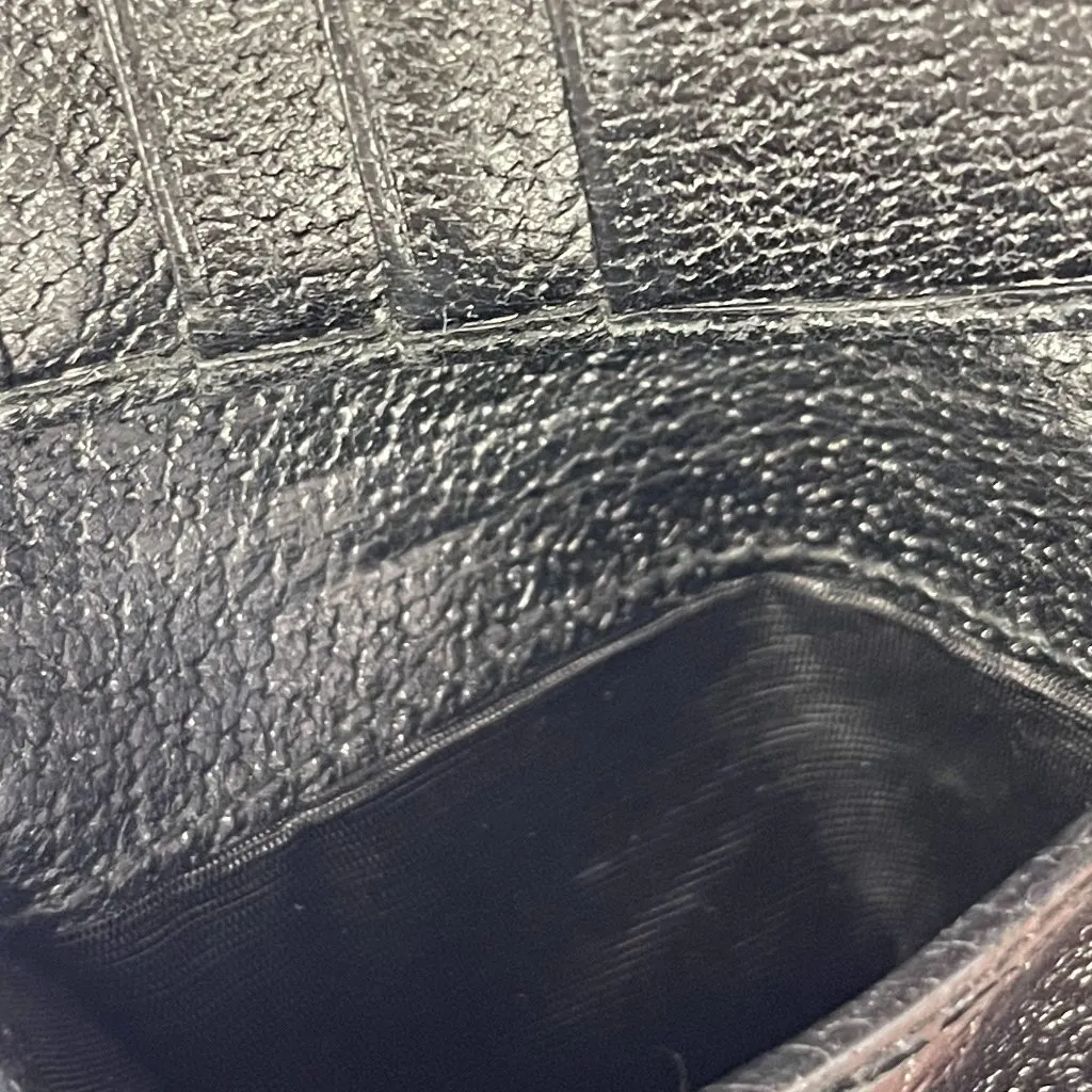 Gucci Eclipse Insignia Black Leather Compact Wallet - Preowmned - Image 13