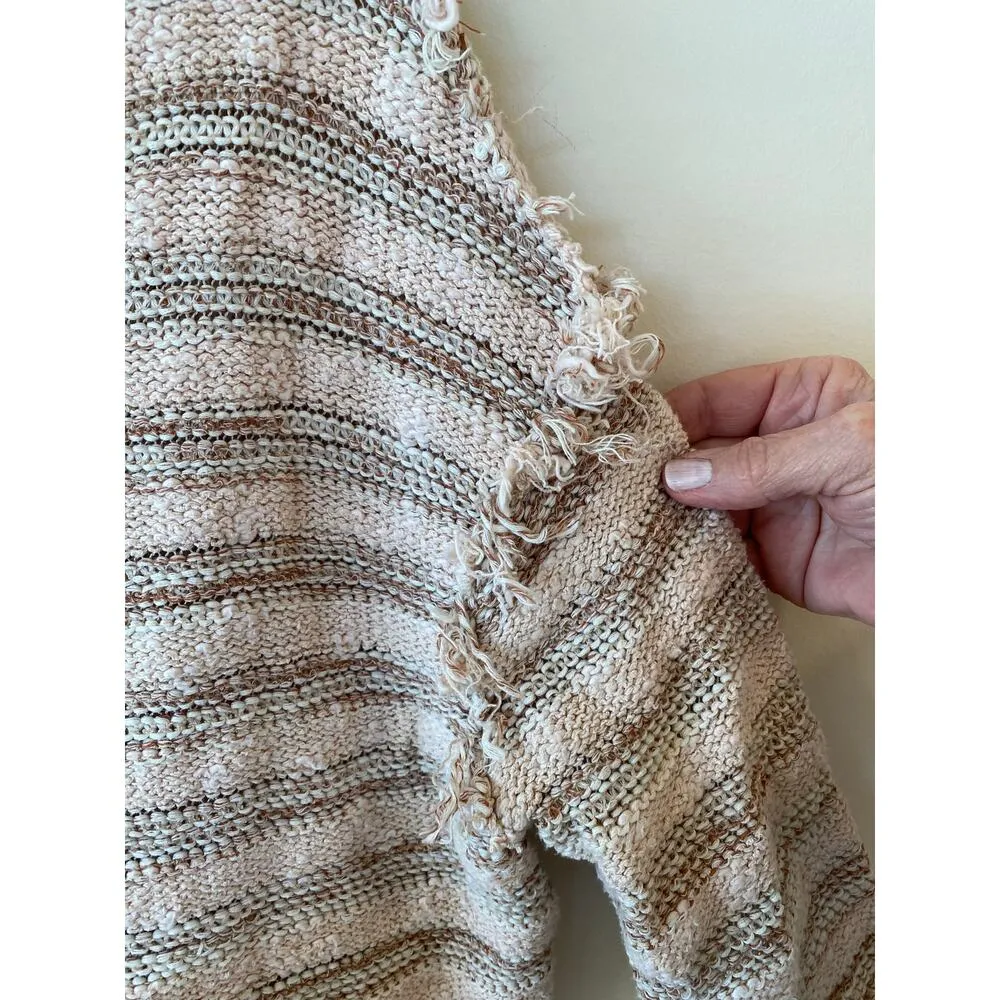 Free People Spells Trouble Knit Sweater Pullover Top Striped Boxy v neck - Image 4