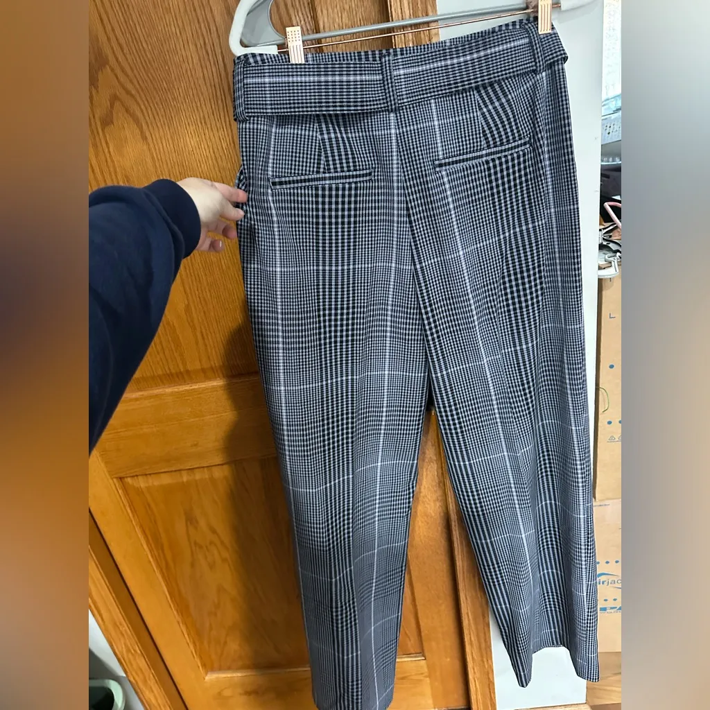 a new day Black and subtle pink Plaid Wide Leg Pants - Image 2