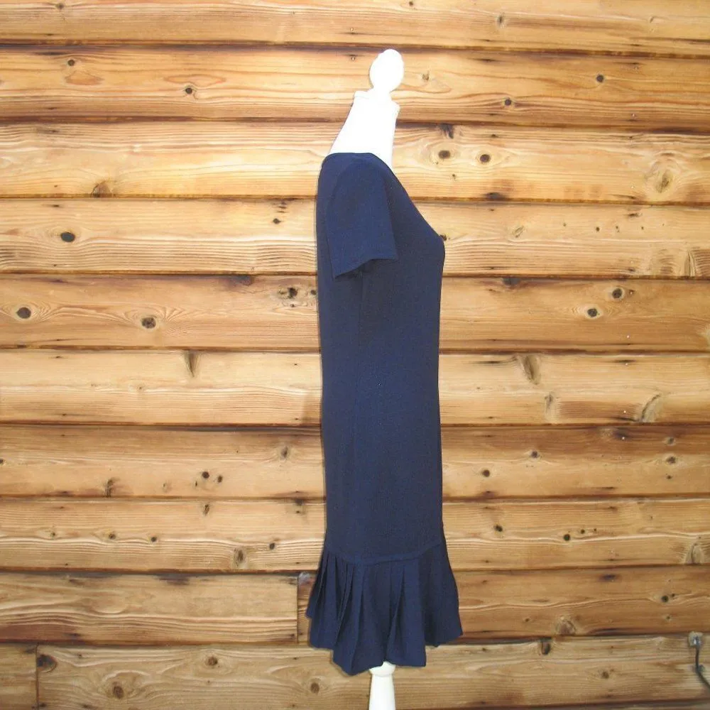 St. John Blue Santana Knit Dress Blue Size XS - Image 4