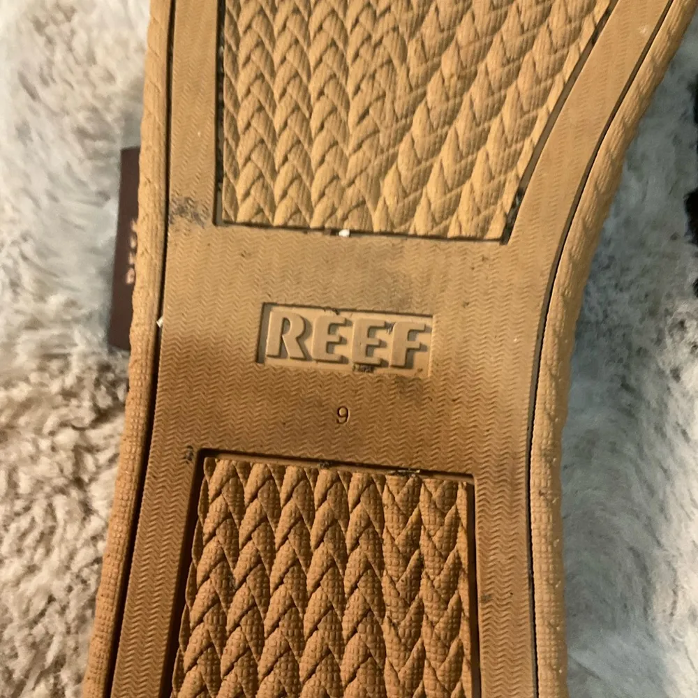 Reef Cushion Sol Sandals Size 9 Brown Faux Leather Shoes Sandal - Image 9