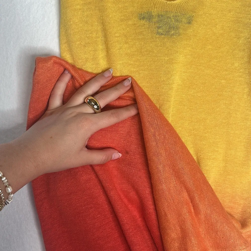 Vintage Ralph Lauren Sunset Ombré Maxi Dress - Image 9