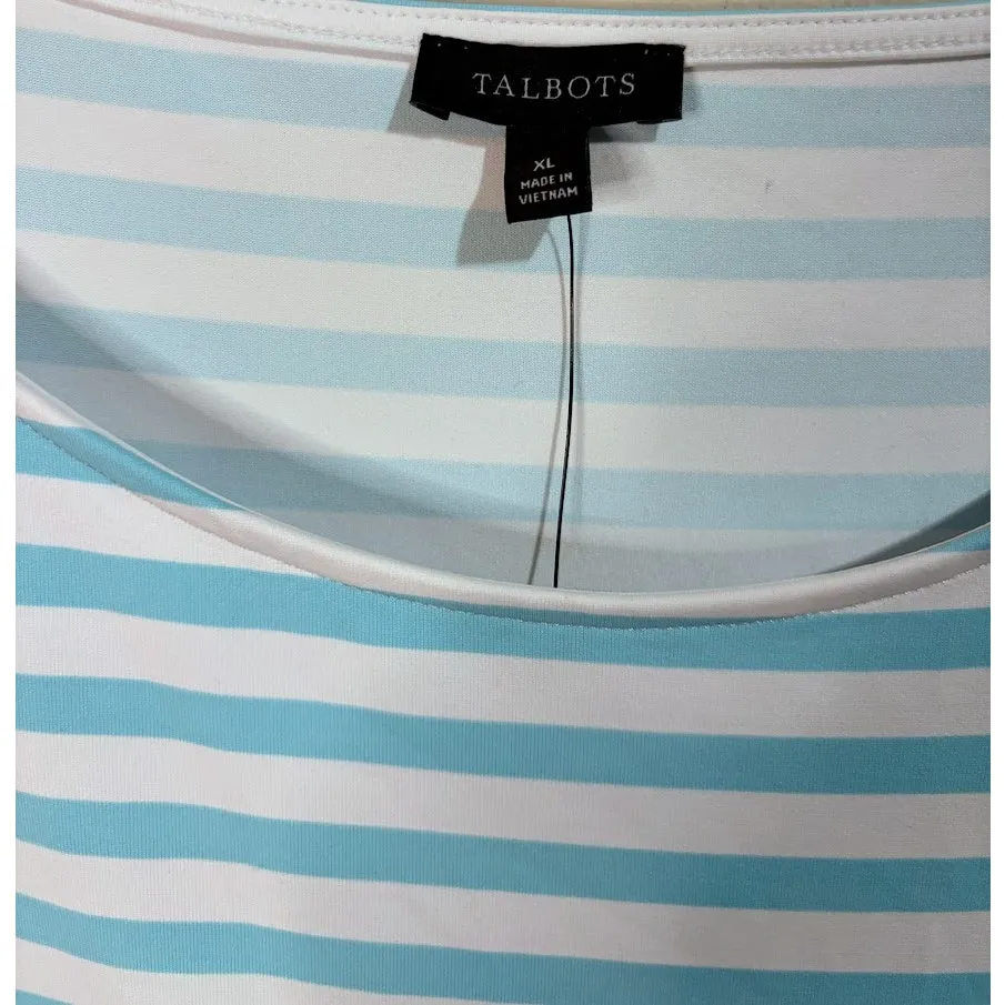 Talbots Jersey Bella Dress Daylight Stripe Size XL NWT - Image 4