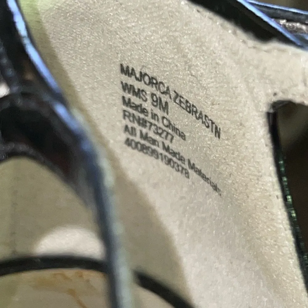 Dana Buchanan zebra print open toed heels sandals women’s size 9B - Image 6