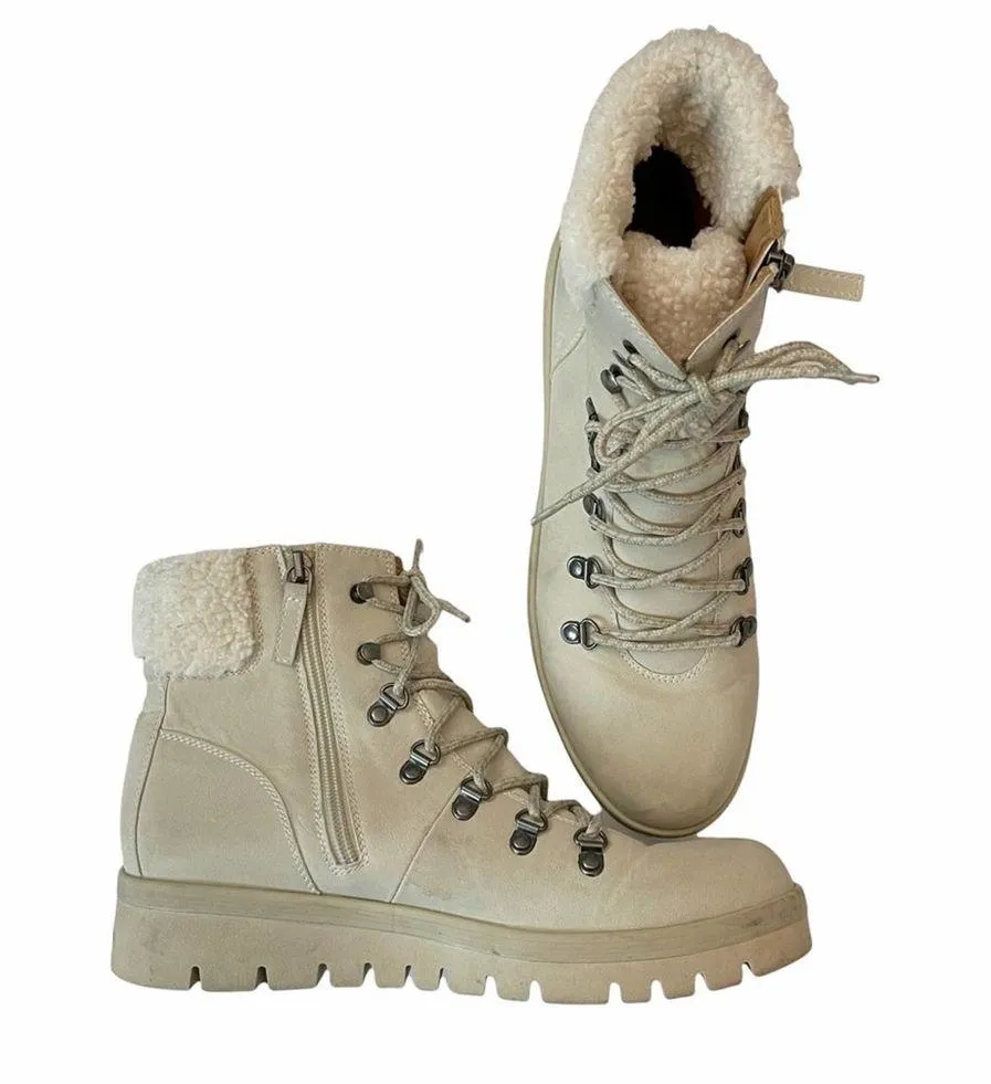Susina Cream Hanna Hiker Boots Size 10 - Image 3