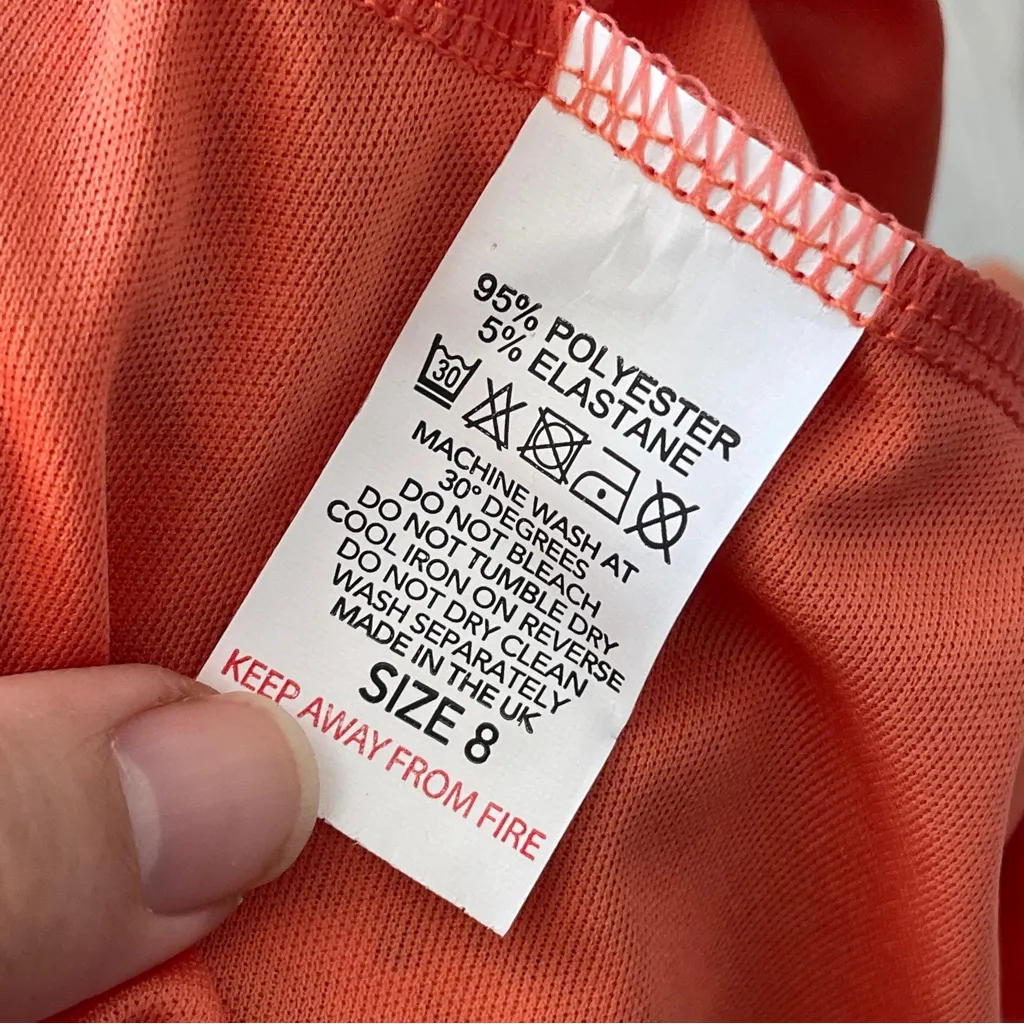 Lace Low-Rise Skirt ruffle hem abstract mini womes Orange (size 8) y2k festival - Image 5